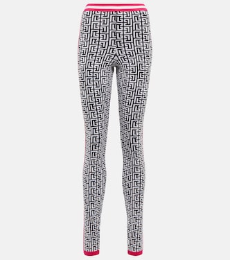 Jacquard-knit wool-blend leggings | Balmain
