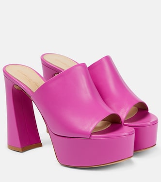 Holly leather platform mules | Gianvito Rossi