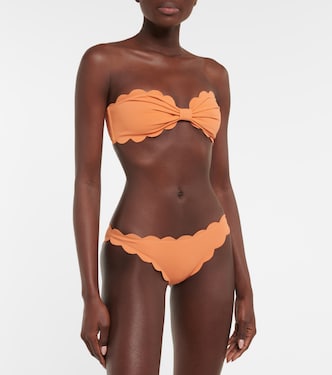 Strapless bow-tie bikini top | Marysia
