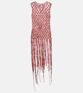 Top in maglia con frange | Dries Van Noten