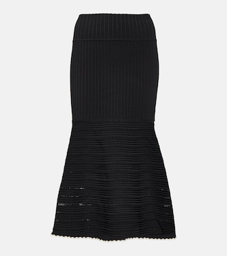 Falda midi de tiro alto adornada | Victoria Beckham