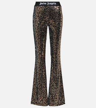 Sequined flared pants | Palm Angels