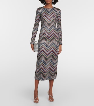 Verziertes Midikleid aus Strick | Missoni