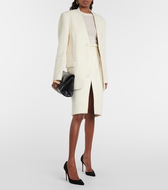 Blazer en alpaga mélangé | Victoria Beckham