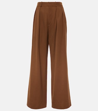 Low-rise wool wide-leg pants | Wardrobe.NYC