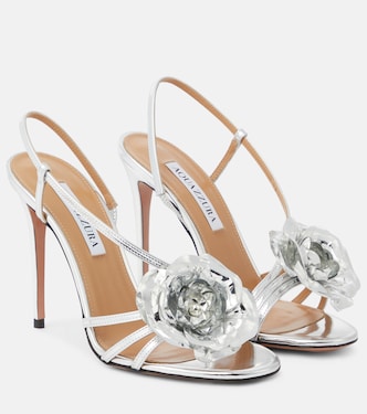 Sandali Paris Rose 105 in pelle metallizzata | Aquazzura