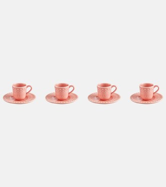 Fantasia set of 4 espresso cups and saucers | Bordallo Pinheiro