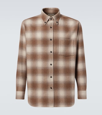 Camicia Jack in tartan di lana e cashmere  | Loro Piana