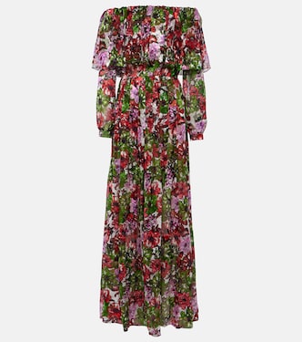 Robe Floria aus Devoré | Costarellos