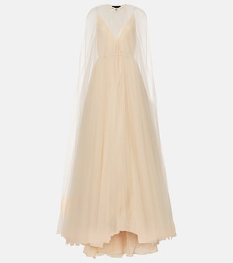 Cassandra caped gown | Costarellos