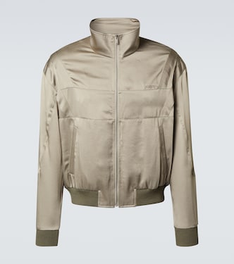 Teddy satin bomber jacket | Saint Laurent