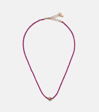 Infinite 18kt rose gold necklace with spinels | Suzanne Kalan