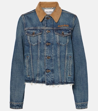 Jeansjacke mit Cord | Miu Miu