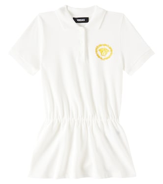 Medusa Alloro cotton piqué dress | Versace Kids
