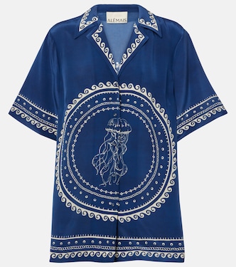 Camicia Oceane in seta con stampa | Alémais