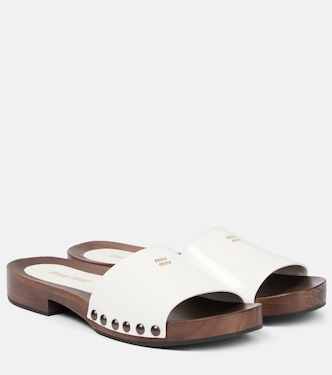 Patent leather clogs | Miu Miu