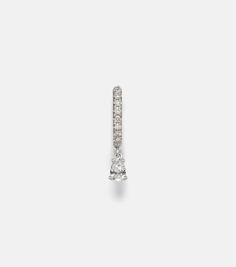 18kt white gold single earring with diamonds | Anita Ko