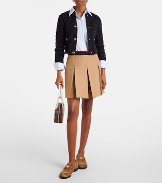 Cable-knit cotton-blend cardigan | Moncler