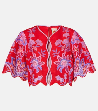 Blouse Porcelain Garden en lin à fleurs | Farm Rio
