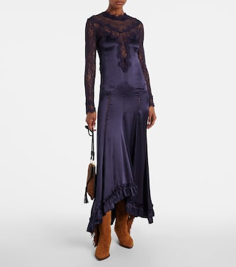Robe Dolores aus Satin mit Spitze | Isabel Marant