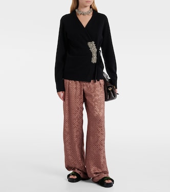 Embellished cashmere wrap cardigan | Dries Van Noten