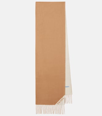 Fringed cashmere scarf | Prada