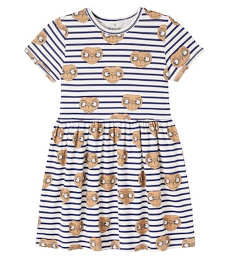 x E.T. striped cotton-blend jersey dress | Mini Rodini