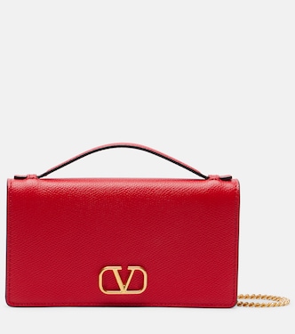 VLogo Mini leather wallet on chain | Valentino Garavani