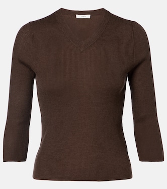 Ribbed-knit cashmere and silk sweater | Vince