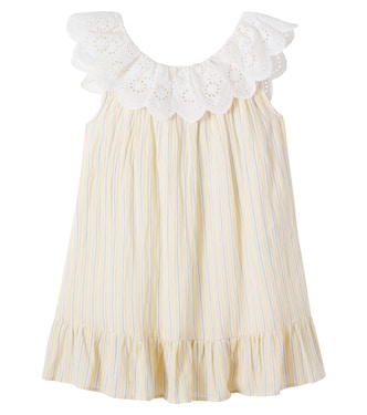 Danya embroidered striped cotton dress | Louise Misha