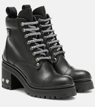 Leather ankle boots | Miu Miu