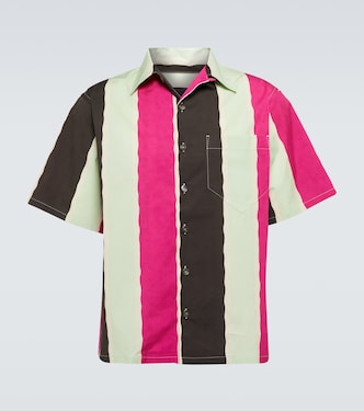 Camicia in misto cotone con stampa | Prada