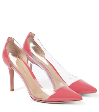 Plexi 85 patent leather-trimmed pumps | Gianvito Rossi