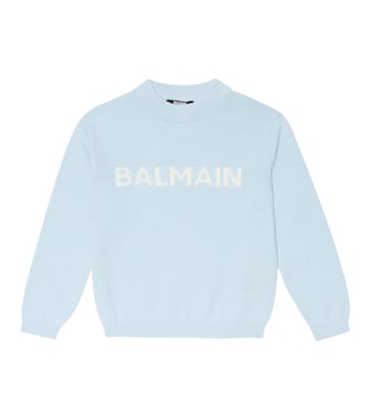 Logo-intarsia wool and cashmere sweater | Balmain Kids