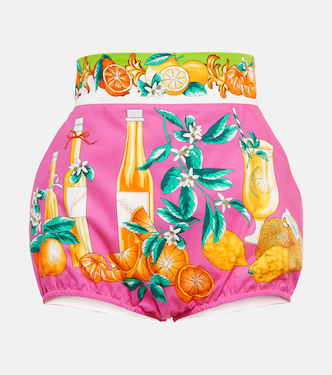 Printed cotton poplin shorts | Dolce&Gabbana
