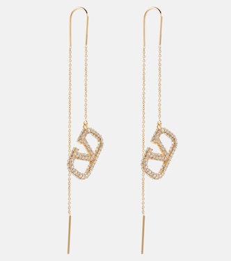 VLogo Signature embellished earrings | Valentino