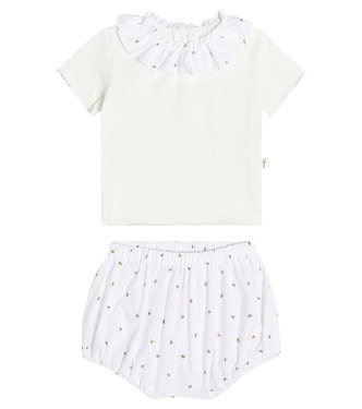 Bébé – Ensemble t-shirt et culotte bloomer | Il Gufo
