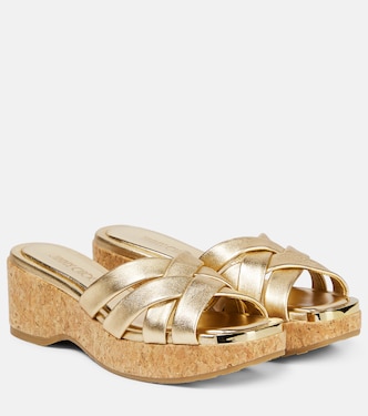 Sandalen Maribou 50 aus Metallic-Leder | Jimmy Choo