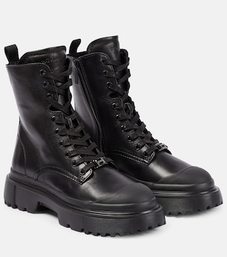 H619 leather combat boots | Hogan