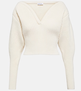 Jersey en mezcla de lana acanalada | Alaïa