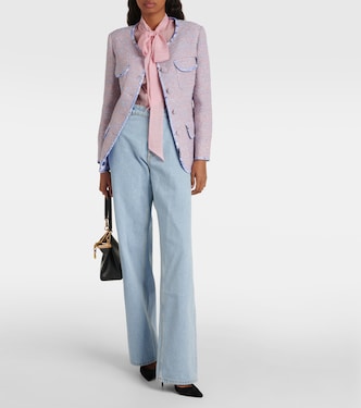 Checked wool-blend tweed jacket  | Etro