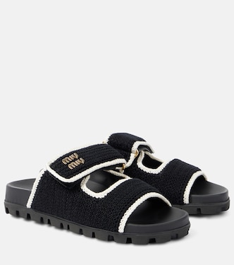 Sandalen aus Häkelstrick | Miu Miu