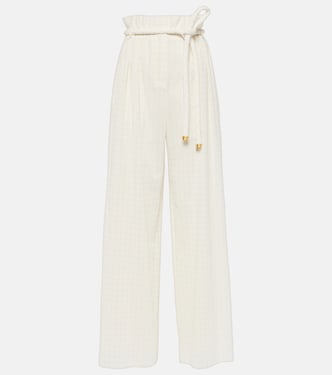 Pantaloni a gamba larga Tristin in misto cotone | Loro Piana