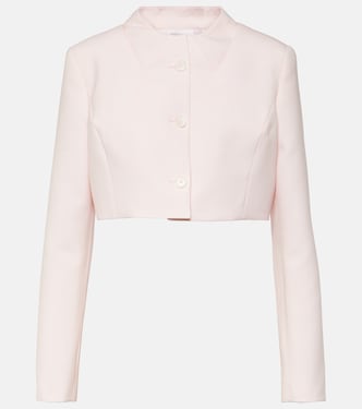 Giacca cropped Trompe L’Oeil in lana vergine  | Coperni