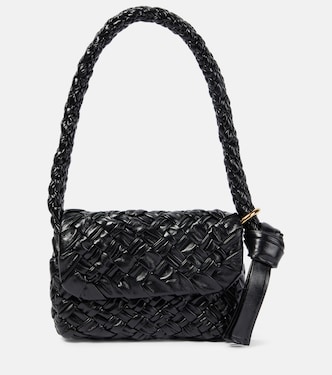 Kalimero Città Intreccio leather shoulder bag | Bottega Veneta