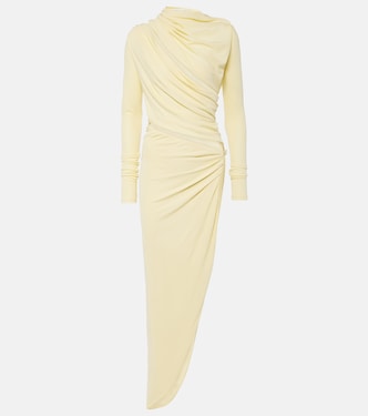 Asymmetric draped cutout midi dress | Christopher Esber