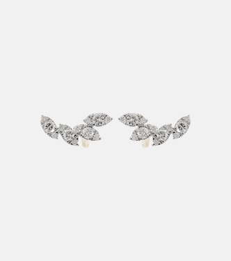 Ohrringe Muse Tiara aus 10kt Gelbgold mit Diamanten | Stone and Strand