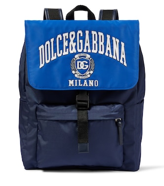 Zaino con pelle e logo | Dolce&Gabbana Kids