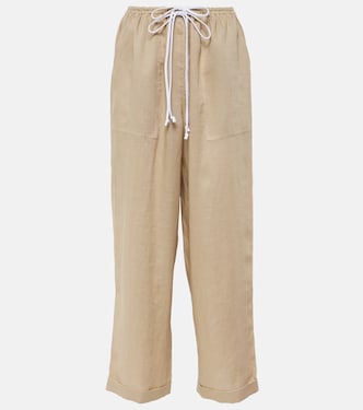 Linen wide-leg pants | Tory Burch