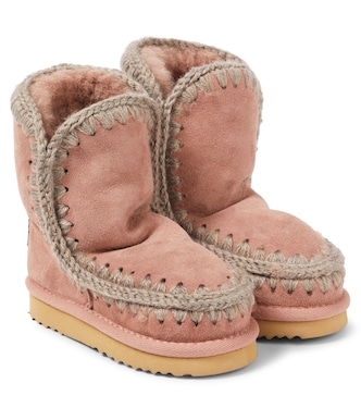 Stivaletti in suede con shearling | Mou Kids